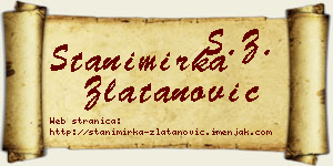 Stanimirka Zlatanović vizit kartica